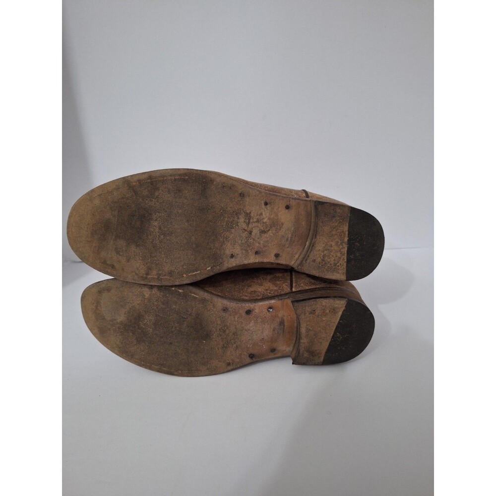 Ralph Lauren Purple Label Women's Brown Suede Leather Ankle Boots Sz 7.5 Cowgirl - Picture 12 of 16